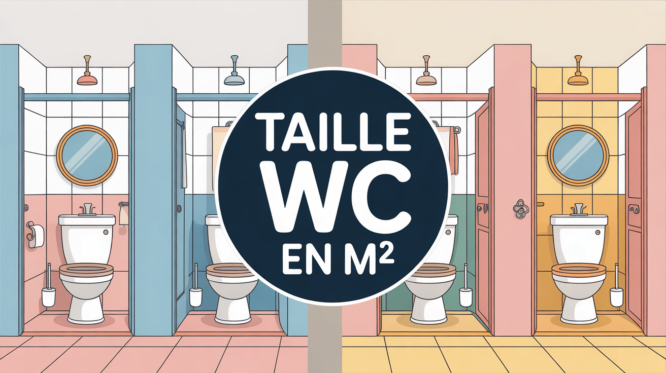 illustration taille toilette m2 avec plans et mesures