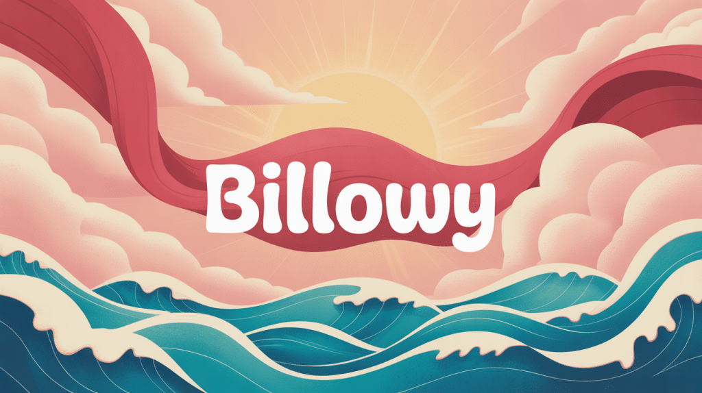 illustration billowy nuages vagues tissus flottants
