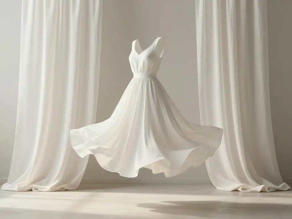 billowy scène robe rideaux linge flottant