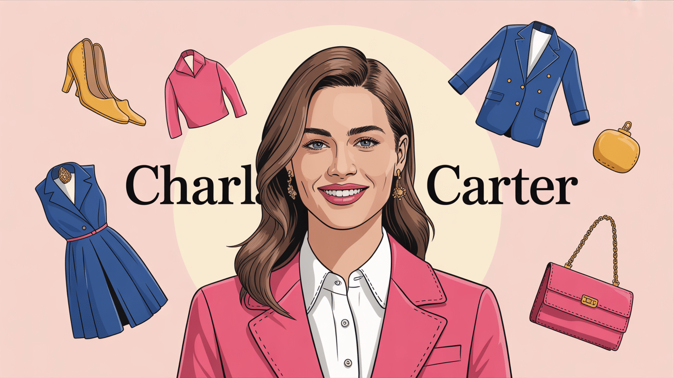 portrait stylisé de charla carter dans un univers mode chic