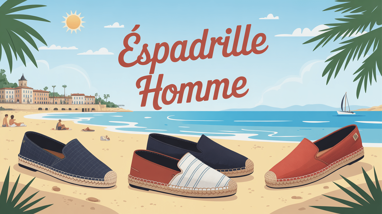espadrille homme stylisée ambiance été
