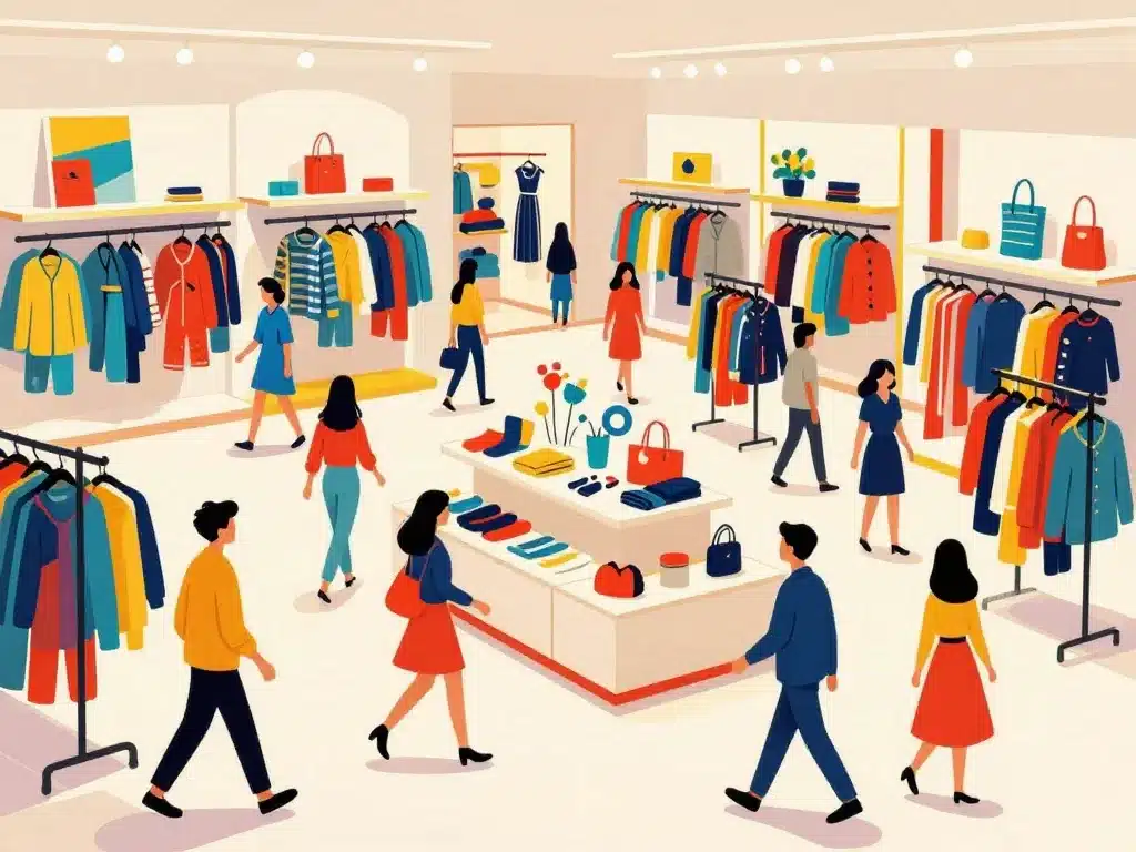 Intérieur magasin Primark Montpellier rayons produits