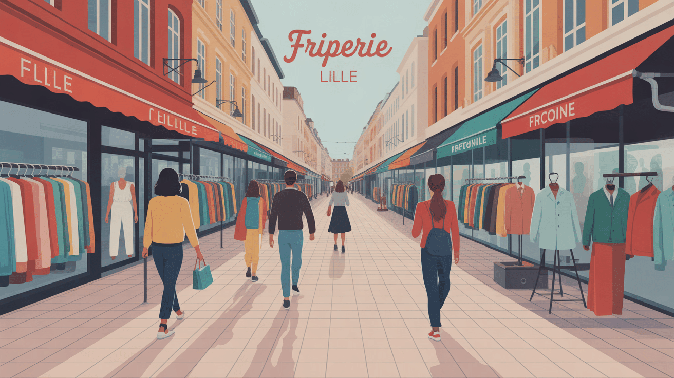 Friperie Lille illustration shopping vintage