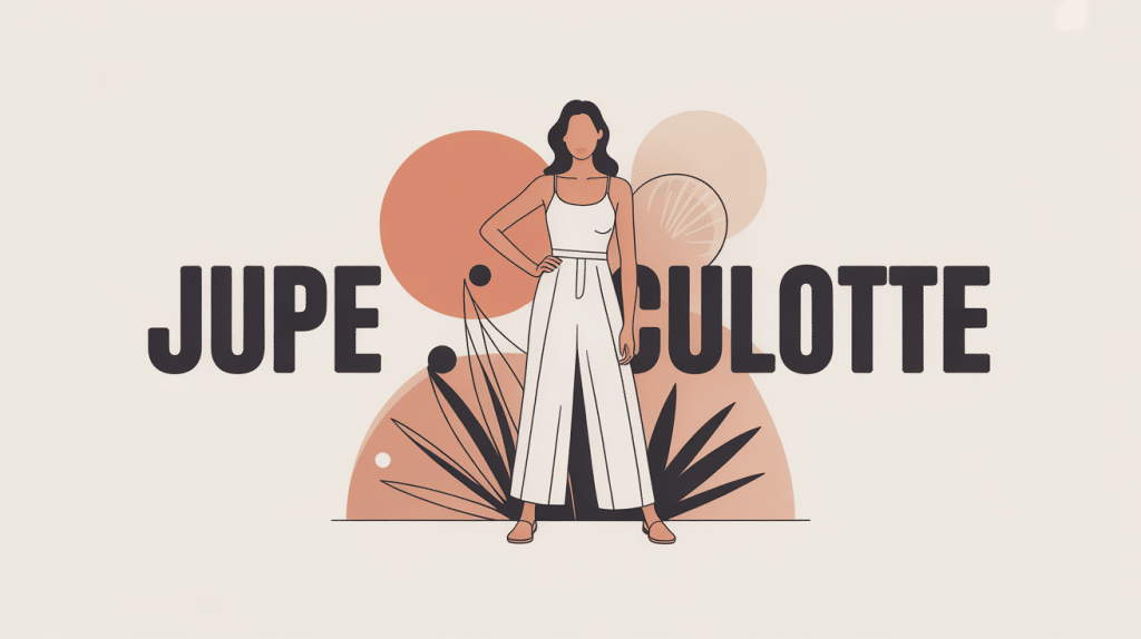 Illustration minimaliste de jupe culotte tendance