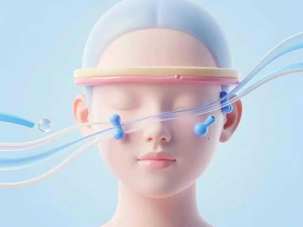 Schema masque collagene hydratation peau