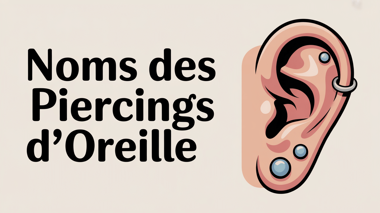 Illustration des emplacements avec piercing oreille nom