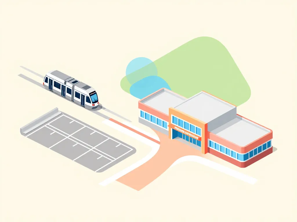 Accès parking tram Primark Montpellier préparation