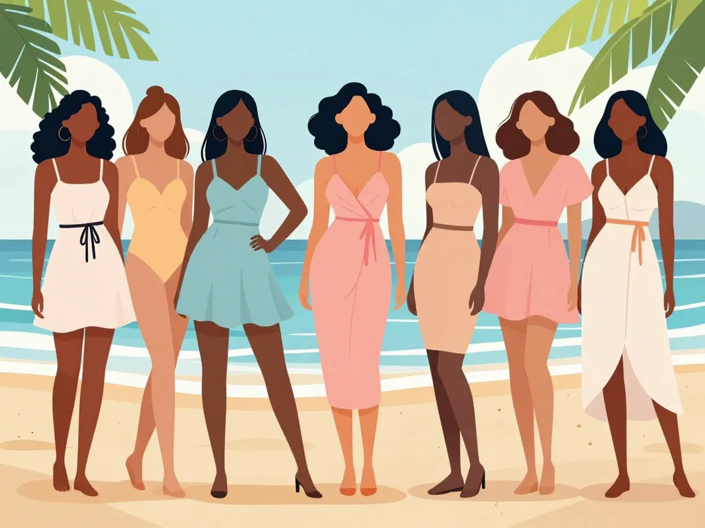 différents styles robe de plage morphologie