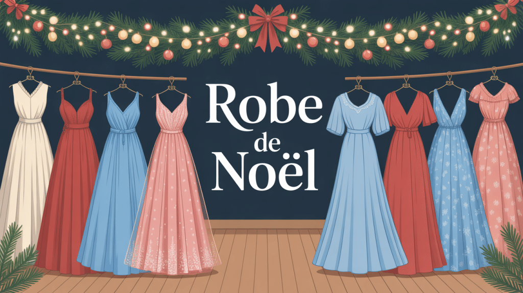robe noel élégantes avec décorations hivernales