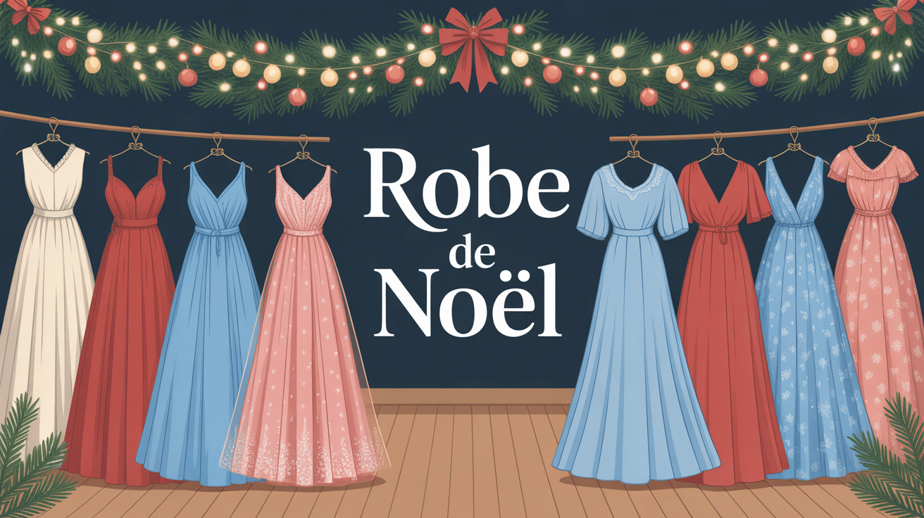 robe noel élégantes avec décorations hivernales