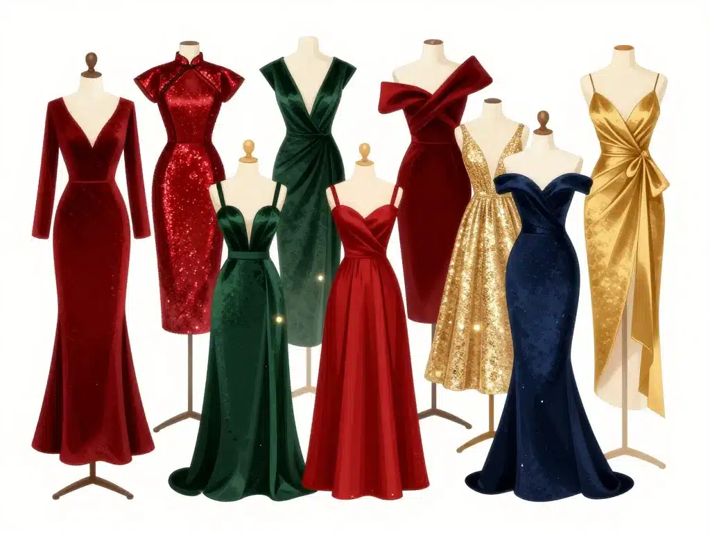 robe noel styles et couleurs tendances 2025