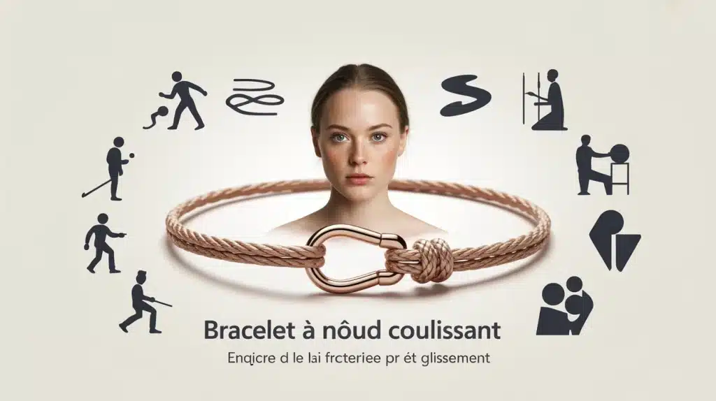Bracelet à nœud coulissant : fermeture ajustable et durable