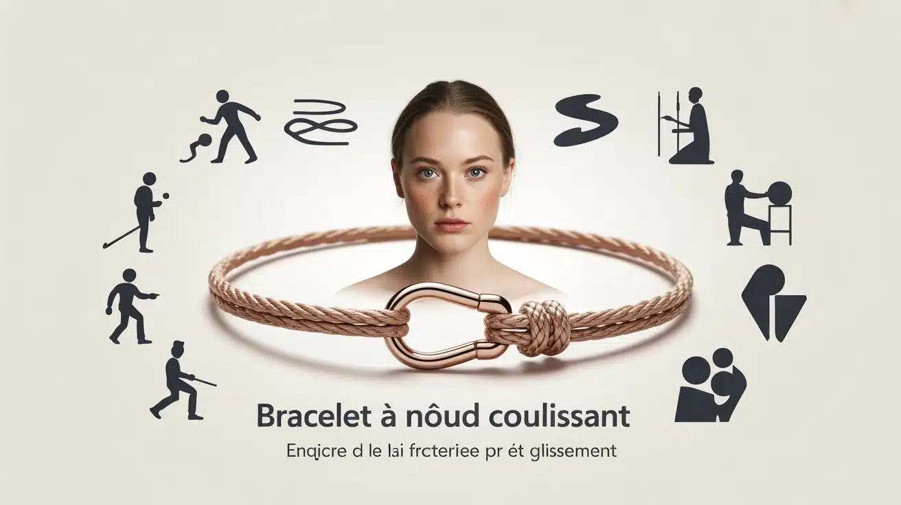 Bracelet à nœud coulissant : fermeture ajustable et durable