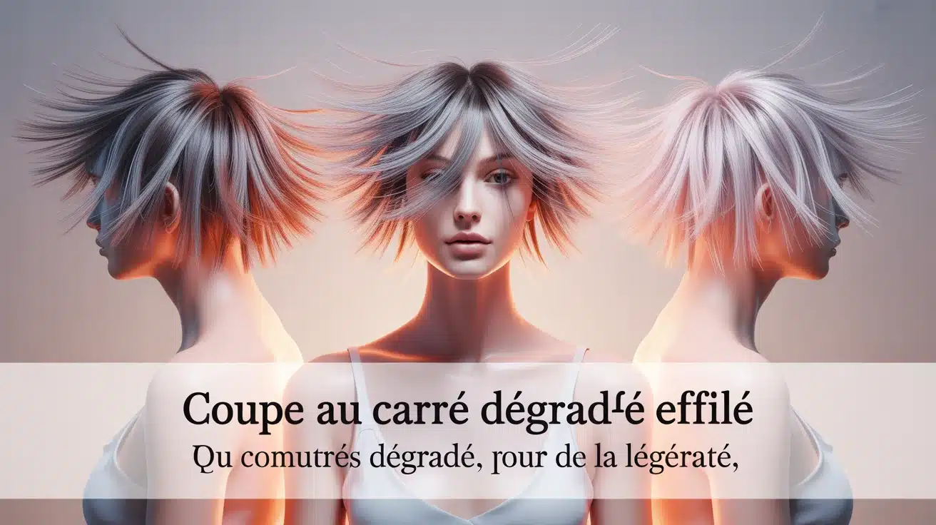 Coupe au carré dégradé effilé pour gagner du volume