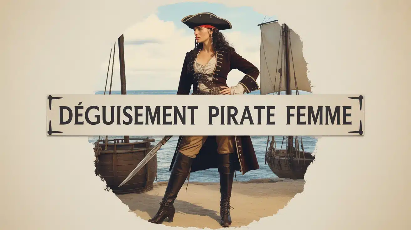 femme pirate en déguisement pirate femme élégant avec tricorne