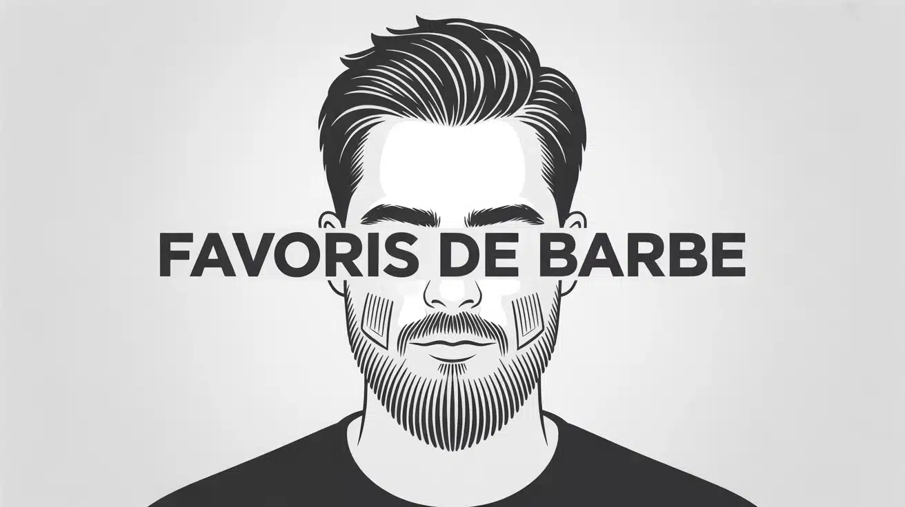 illustration favoris de barbe visage masculin