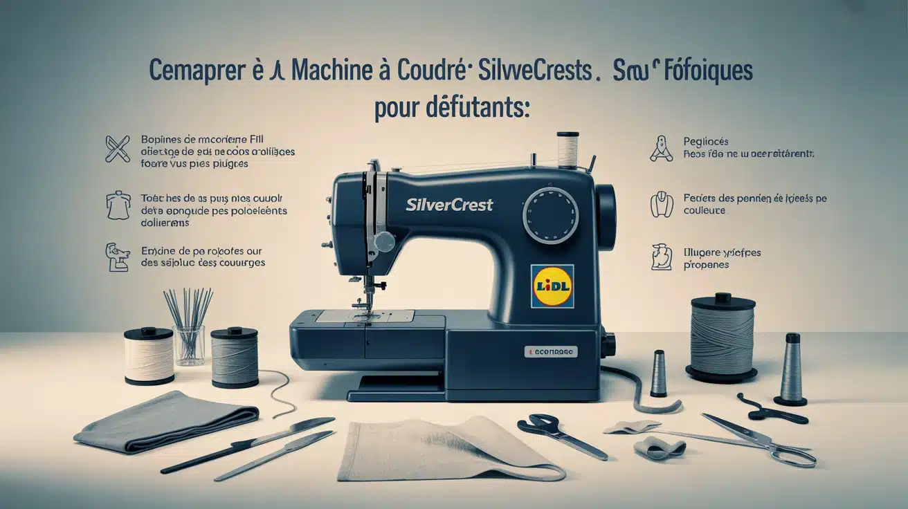 machine à coudre Silvercrest Lidl sur établi
