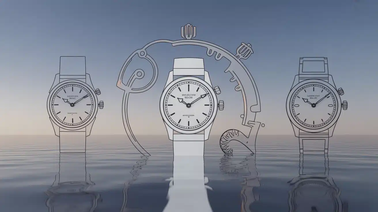 Marque de montre de luxe, cadran mécanique premium