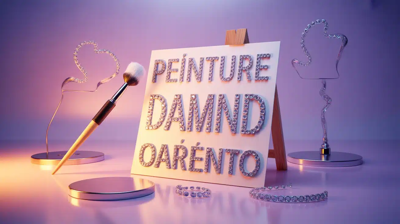 Peinture diamant : toile scintillante et strass