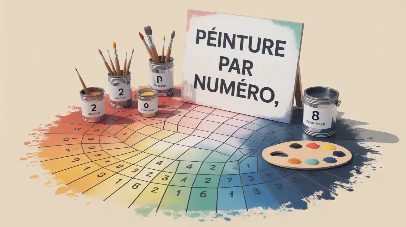 Peinture par numéro : toile numérotée et peinture acrylique