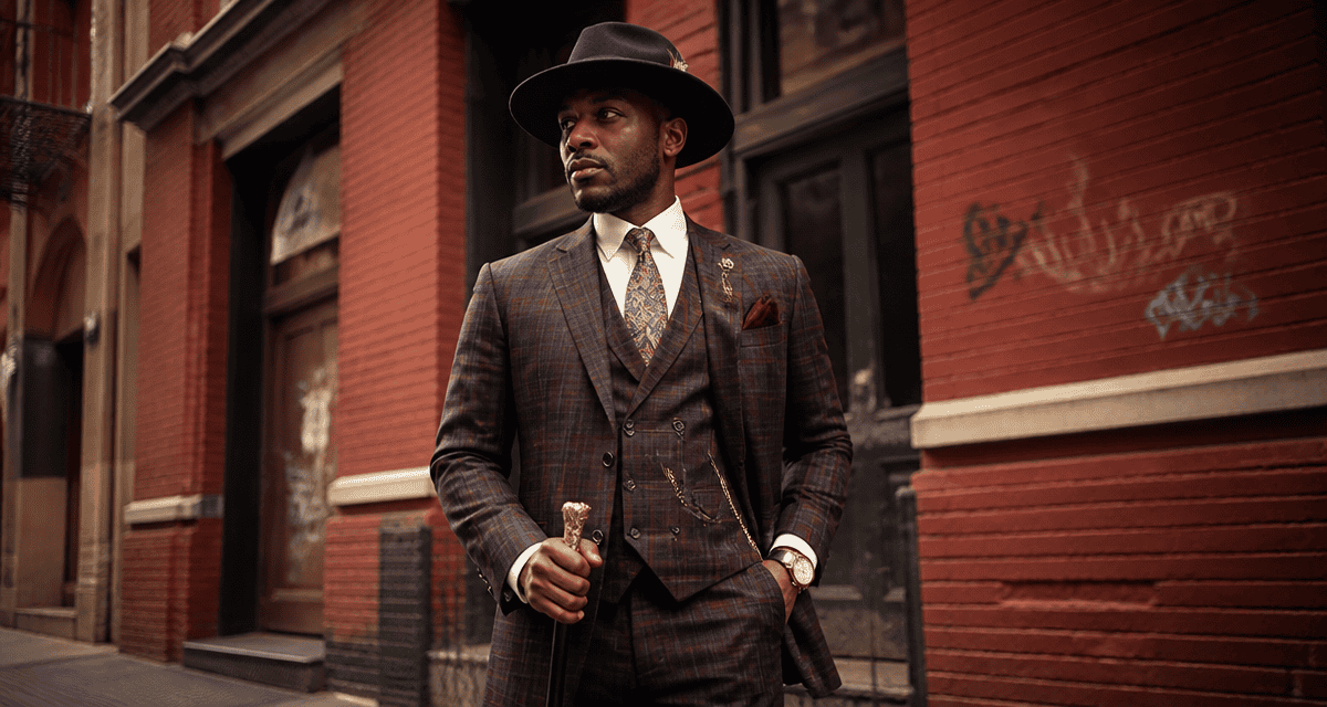 dandysme noir homme élégant costume urbain