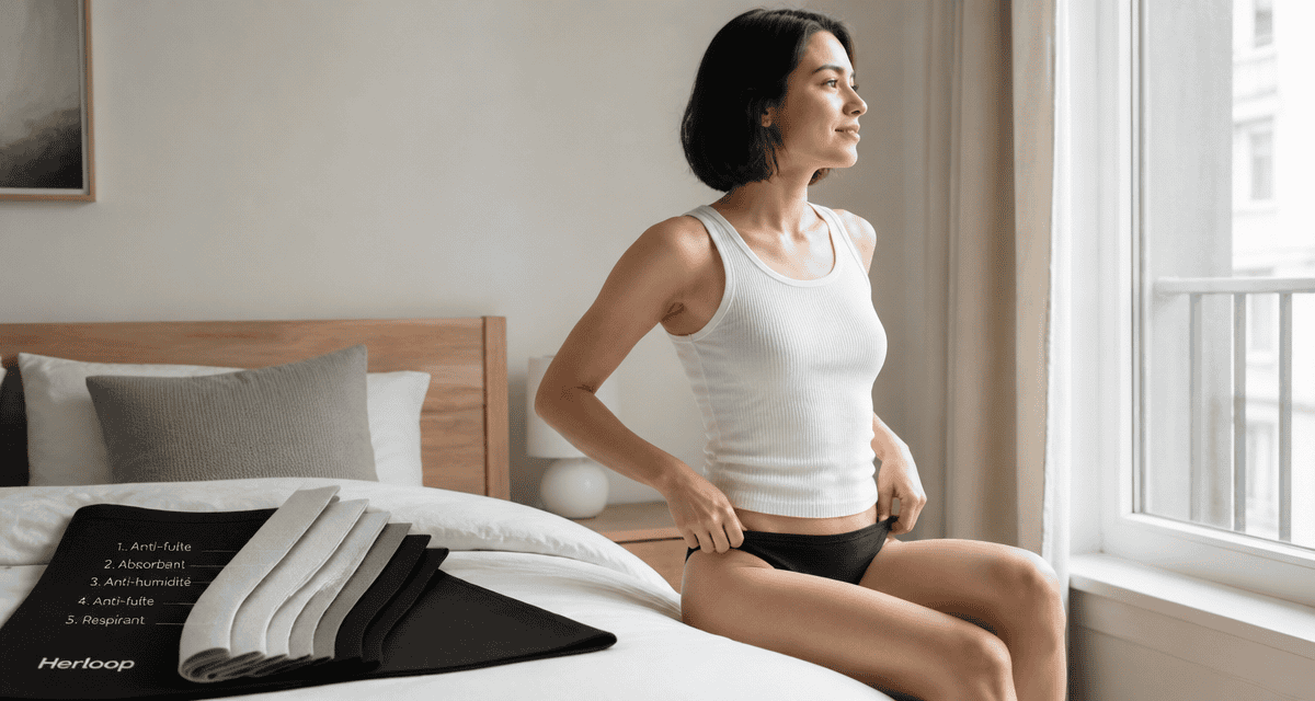 herloop culotte menstruelle noire femme
