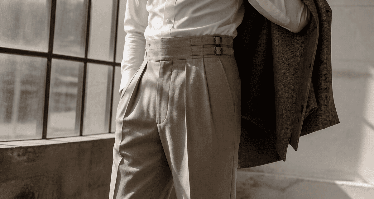 pantalon gurkha beige ceinture double boucle