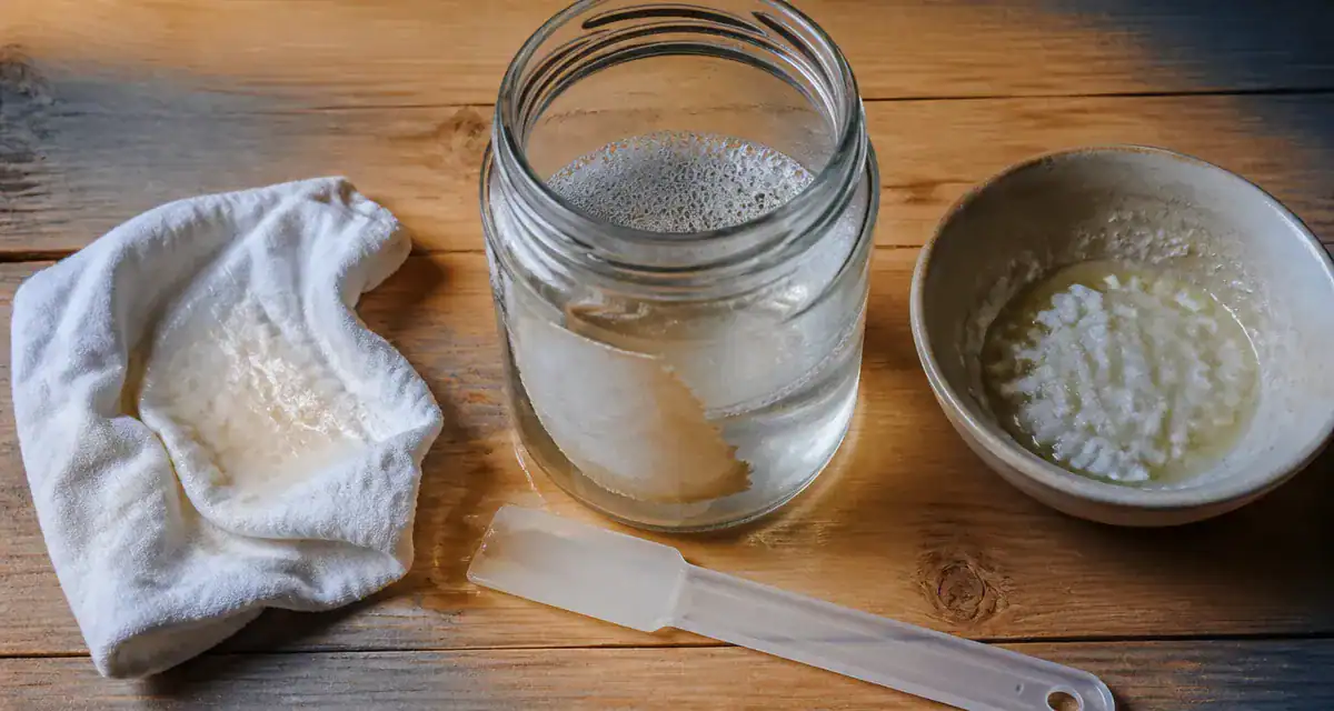 Comment décoller une étiquette sans trace sur verre avec vinaigre et pâte bicarbonate