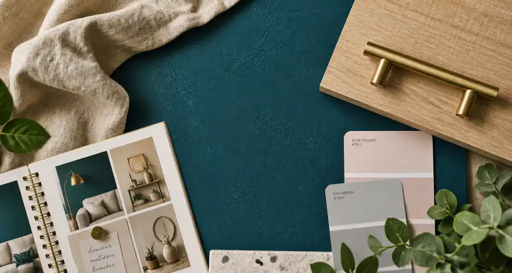 Bleu canard foncé : 2 couches et 3 associations pour une déco sans fausse note
