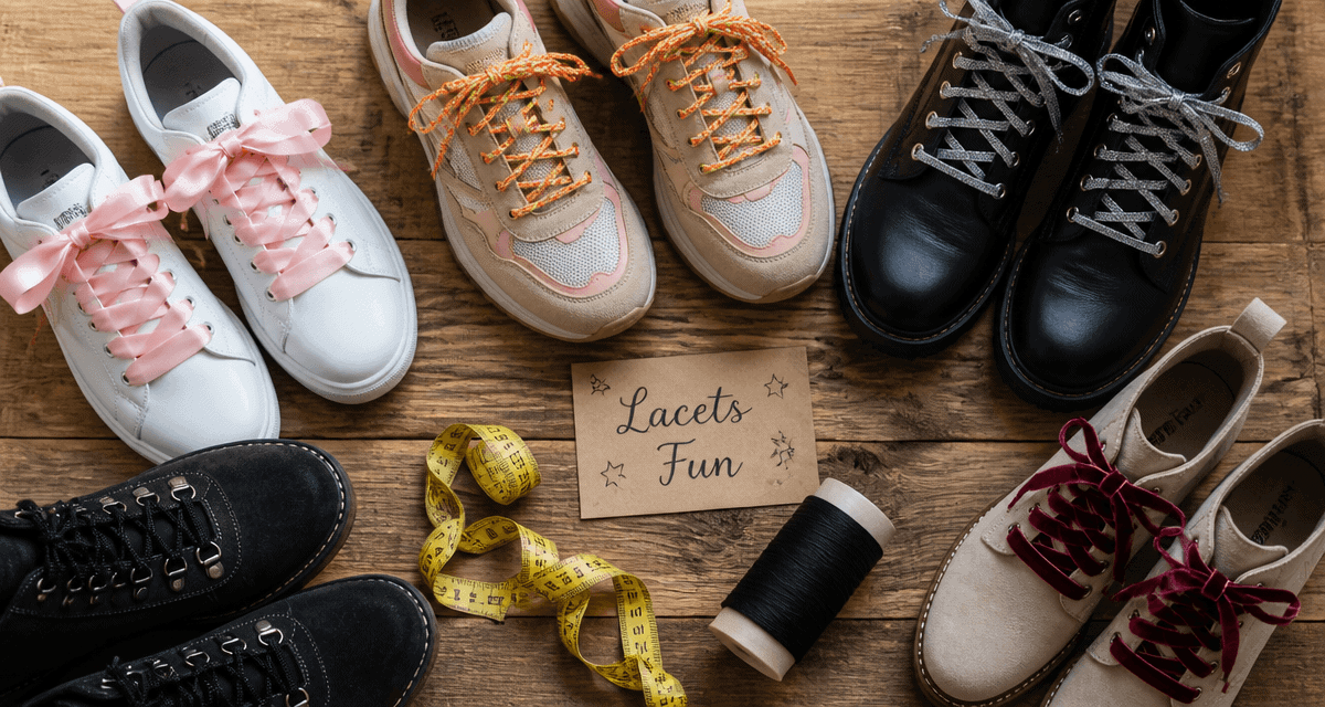 lacets fun sur sneakers et bottines