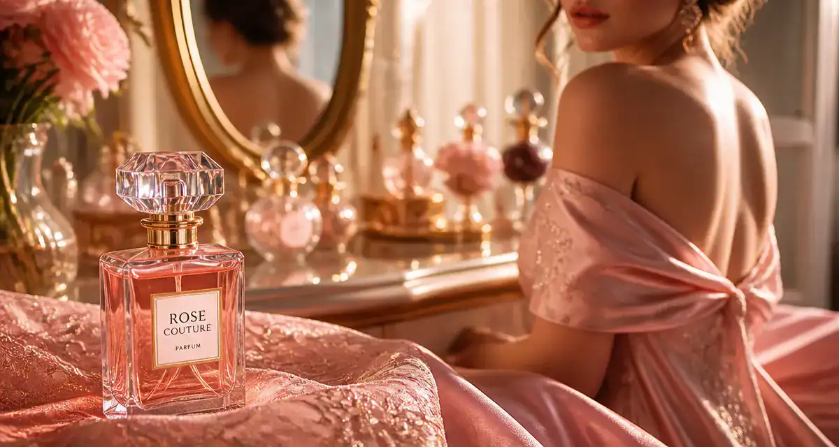Rose Couture, parfum femme flacon luxe