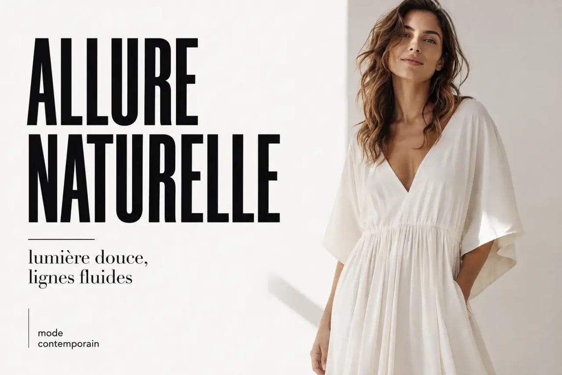 Comment accorder sa nouvelle coupe aux tendances mode actuelles : cheveux ondulés avec col V et tenue fluide