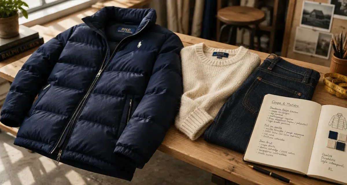 Doudoune ralph lauren mi-longue, coupe qui allège la silhouette